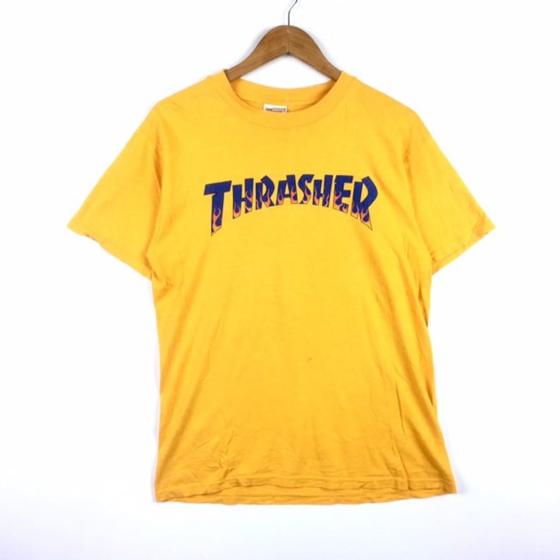 Rare Vintage THRASHER SAN FRANCISCO Skateboard by Hanes Made in Usa T