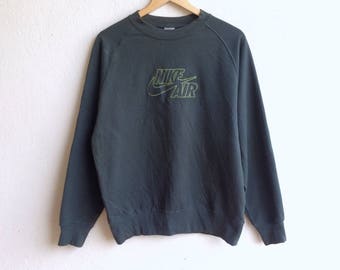 Vintage 90's NIKE AIR spellout logo sweatshirt green colour large size