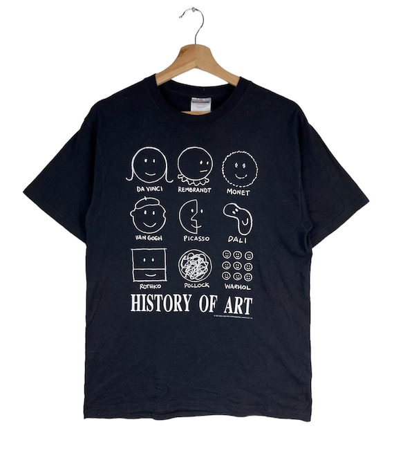 The History of Art グラフィック Tee 90s All in One!!! Vintage 1991 HISTORY of ART Full of Art Artists T