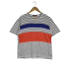 Japanische Marke!!! AD2015 COMME des GARÇONS HOMME Streifen Design Made in Japan T-Shirt Medium Size