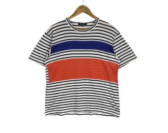 Marque japonaise !!! AD2015 COMME Des GARÇONS HOMME T-shirt rayé fabriqué au Japon, taille moyenne