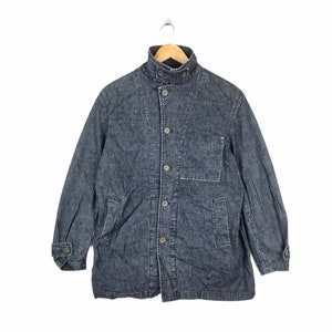 Rare!!! The Famous Japanese Brand KANSAI JENAS By Kansai YAMAMOTO Denim Button Long Jacket