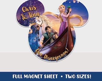 Disney Cruise Door Magnet, Rapunzel and Flynn Magnet, Tangled Cruise Magnet, Princess Rapunzel, Princess Magnet, Disneymoon Magnet