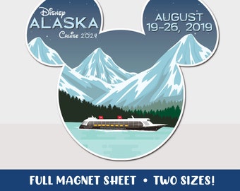 Alaska Disney Cruise Door Magnet, Disney Alaska Cruise, Disney Cruise Magnet, Alaska Magnet, DCL Alaska Cruise Magnet