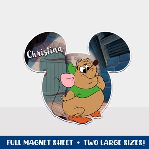 GusGus Disney Cruise Door Magnet / Cinderella / GusGus Mickey Ears