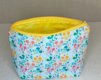 Zippered Pouch, Makeup Pouch, Snack Bag, Mickey Pouch, Disney Cruise Line Bag, Fish Extender Gift, Mickey Bag