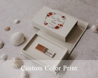 Custom color print on USB or box