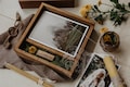 4x6 wood print box with organic glass lid | 4x6 photo box for photos and USB drive (15x10 cm photo packaging) product logo
