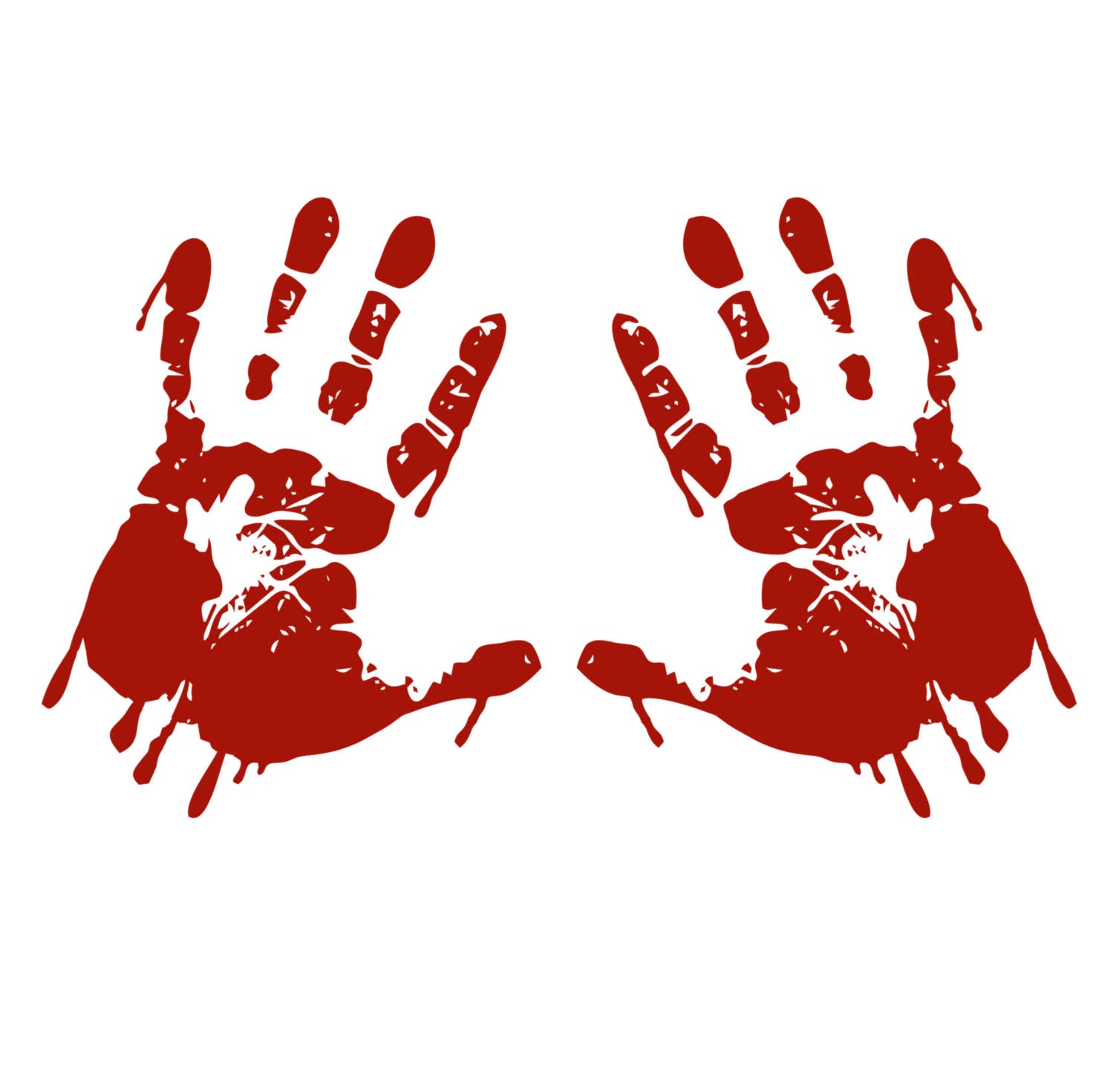 Bloody Handprint Clipart Printouts