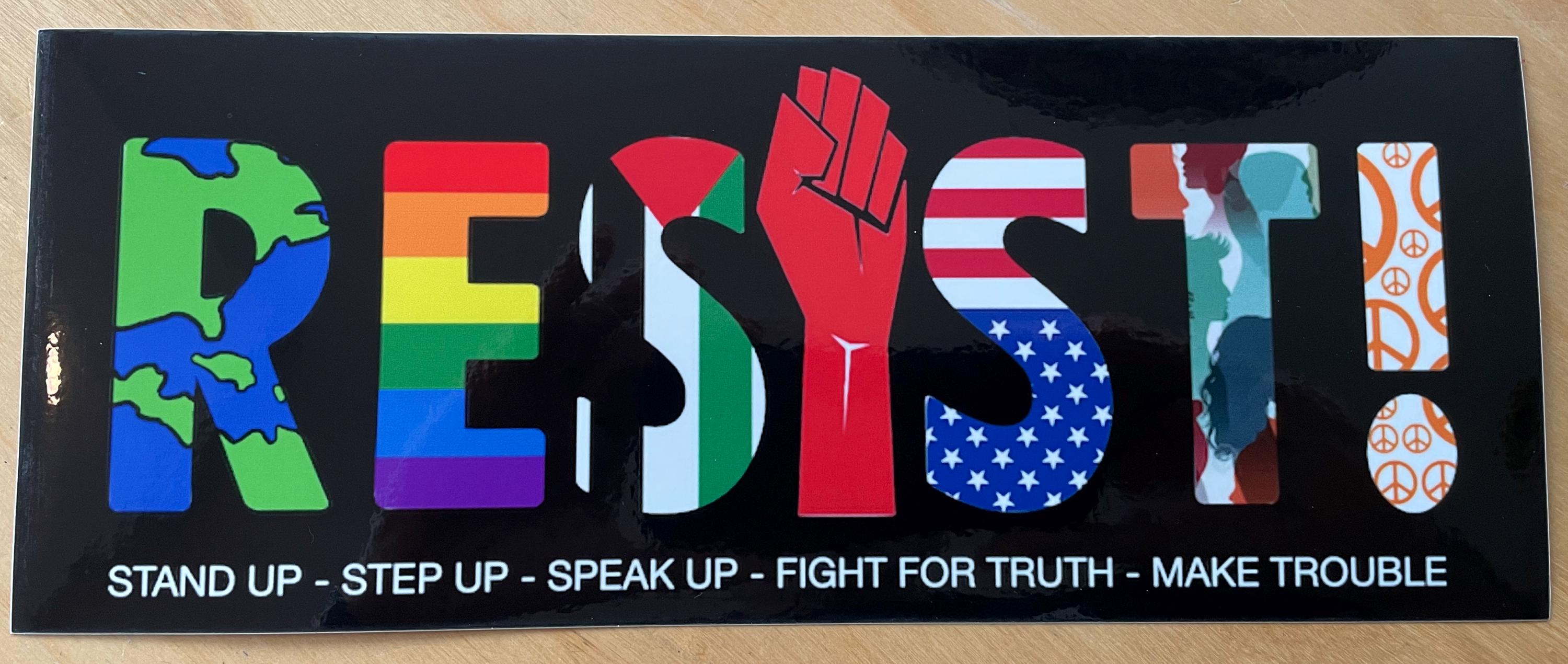 RESIST Weatherproof Bumper Sticker 11