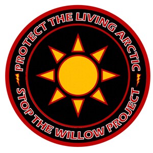 Midnight Sun - STOP Willow 4&quot; Weatherproof Sticker