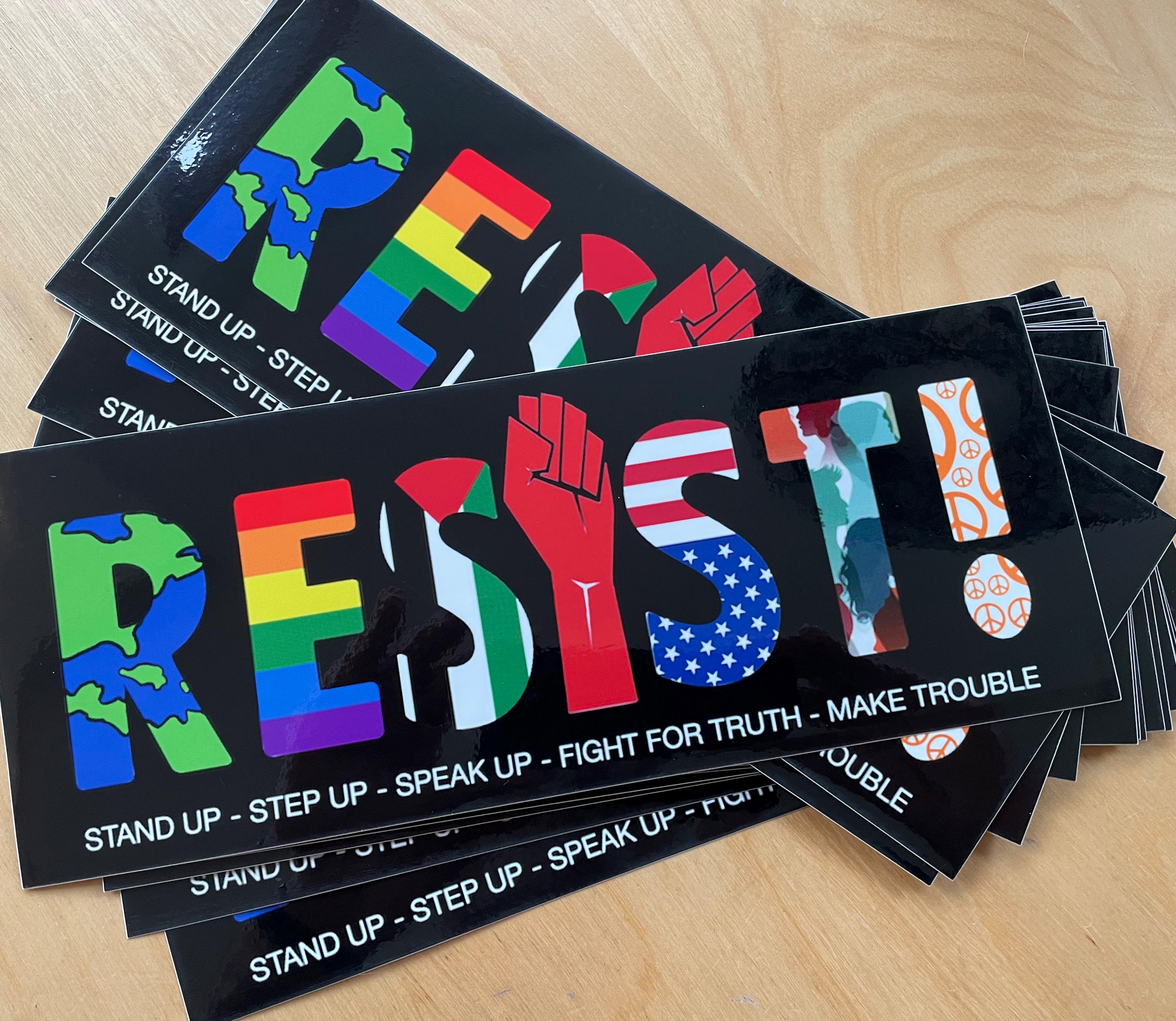 RESIST Weatherproof Bumper Sticker 11
