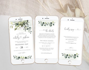 Electronic Wedding Invitation Template, Digital Wedding Evite, Text Message Invite Download, Edit with Templett, POE