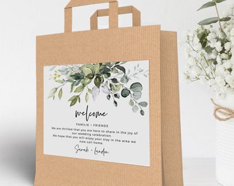 Welcome Tag Template, Wedding Welcome Bag Tag, Welcome Letter and Itinerary, Order of Events, Welcome Note, Edit with Templett, POE