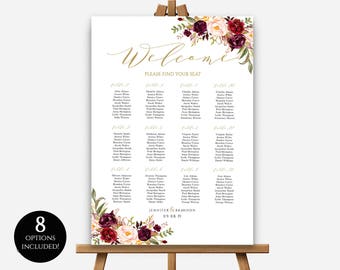 Poster Board Wedding Seating Chart