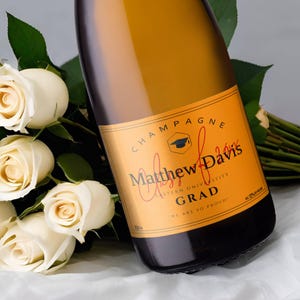 Custom Graduation Champagne Label: Elegant Celebration Gift (Digital Download)