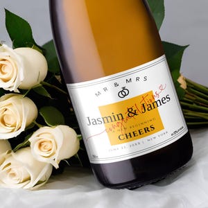 Custom Champagne Label, Wedding Champagne Bottle Labels, Wedding Champagne Labels, Printable, Champagne Labels, Personalized Labels