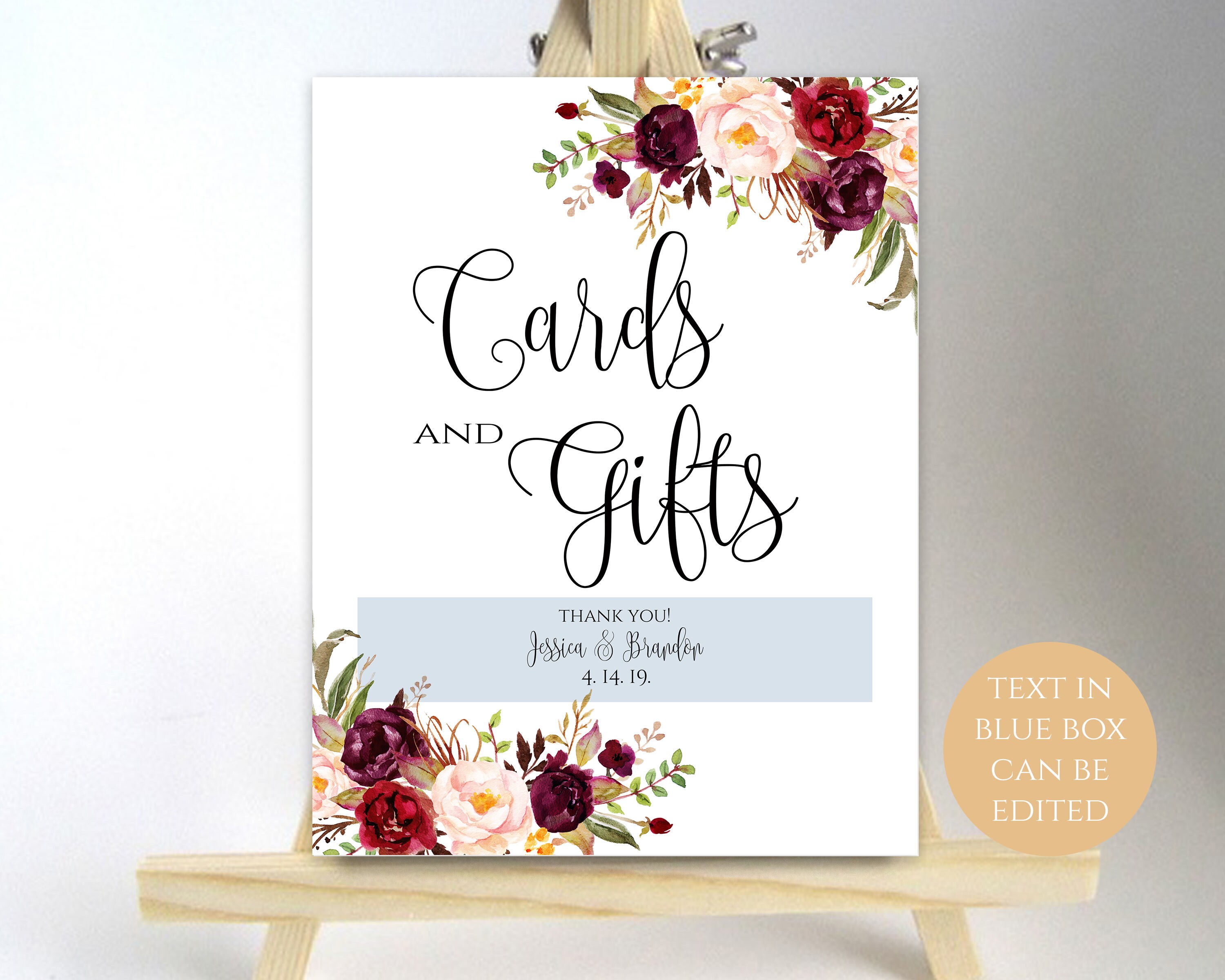 Printable Cards and Gifts Sign - Il Fullxfull.1326938063 3l87 