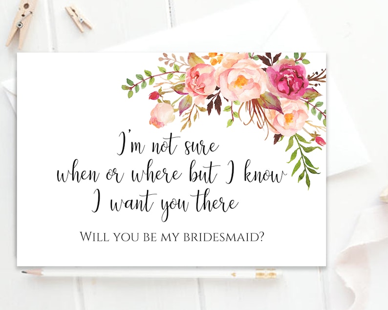 Will On your own Be My Bridesmaid Printable Bridesmaid Card Bridesmaid Proposal Card Bridesmaid Printable Bridesmaid Immediate Down load Pastel Blooms photograph about Bridesmaid Proposal Printable identified as Will Your self Be My Bridesmaid Printable Bridesmaid Card Bridesmaid Proposal Card Bridesmaid Printable Bridesmaid Fast Obtain Pastel Blooms