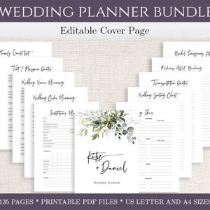 Wedding Planner Printable Template Wedding Planner Wedding Itinerary Wedding Planning Book Wedding Planning Checklist, POE
