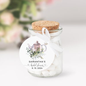 Tea Wedding Favor Tag Template, Tea Party Bridal Shower Tag, Editable, Instant Download, Templett, POE