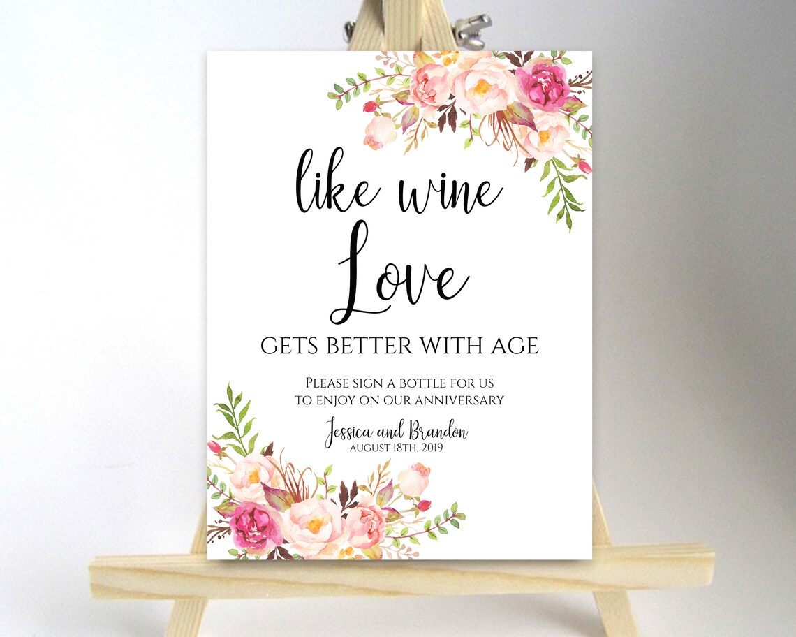 Personalized Sign A Bottle Sign Sign A Bottle Printable Wine | Etsy