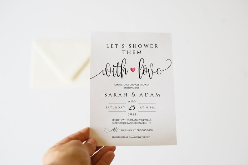 Couples Shower Invitation Printable Wedding Shower Invite - Etsy