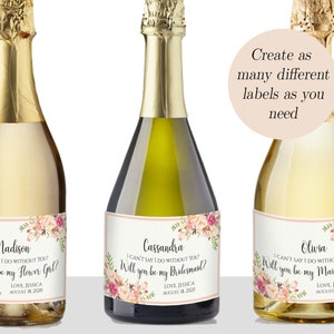 Bridesmaid Wine Label Will You Be My Maid of Honor Wine Labels ...