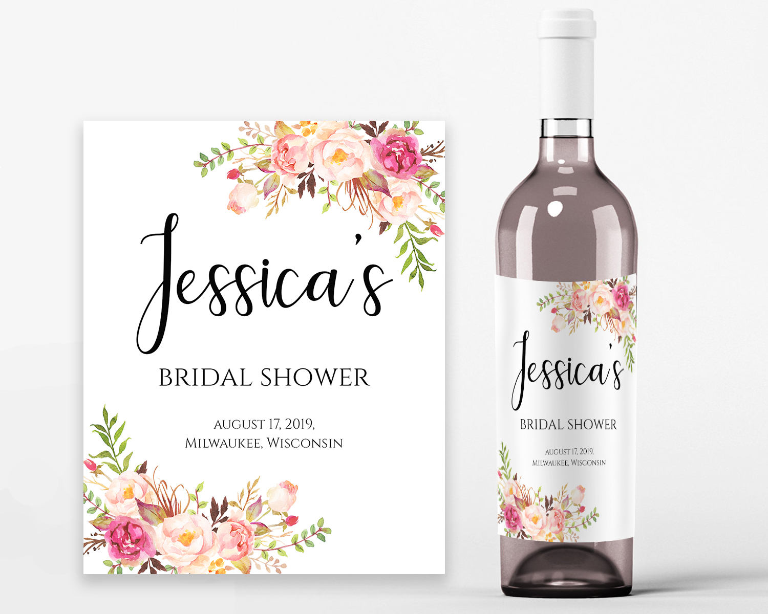 Free Printable Bridal Shower Wine Bottle Labels