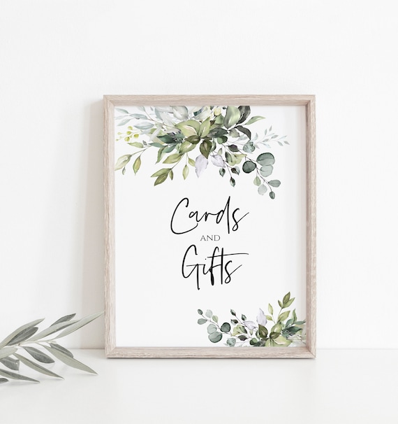 Cards &amp; Gifts Wedding Sign Printable Cards and Gifts Wedding | Etsy