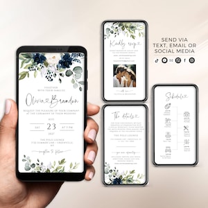 Digitale Hochzeitseinladung, Hochzeitseinladung, Hochzeitseinladung, Hochzeitseinladung, digitale Hochzeit einladen, Evite, Sofort Download