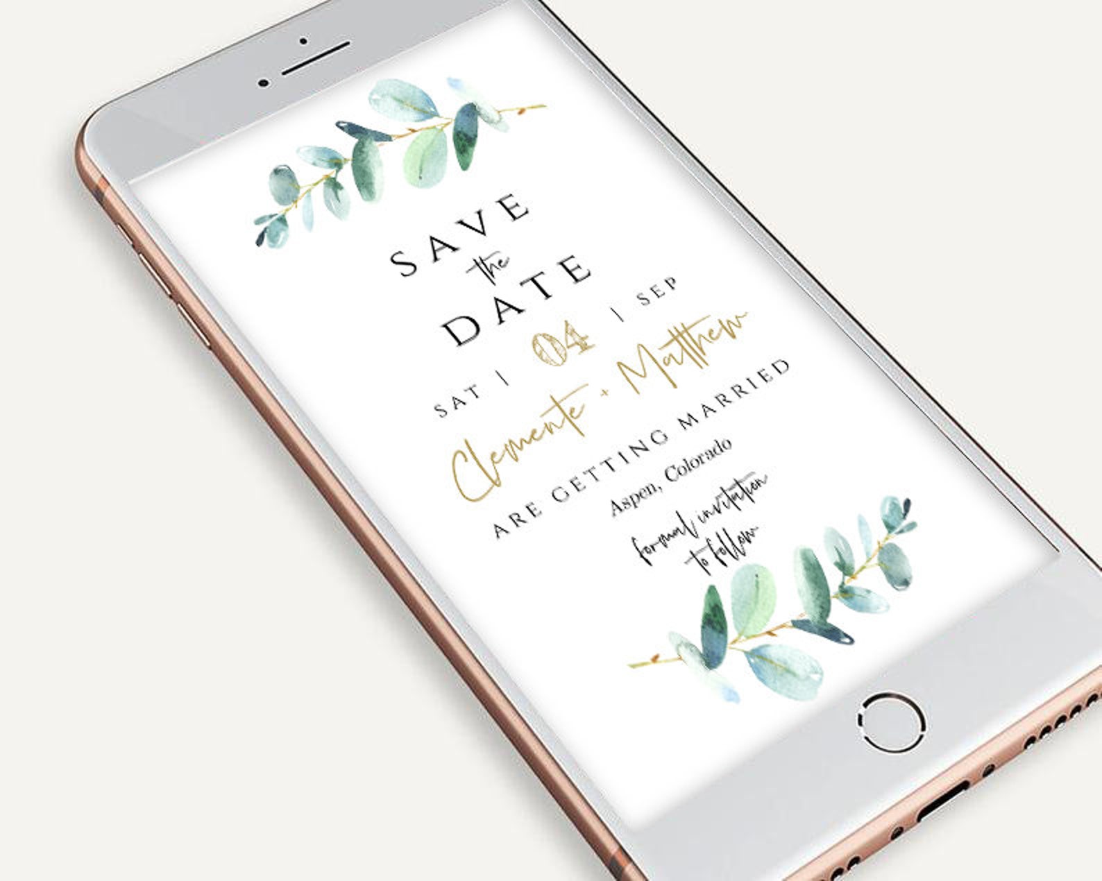 Save The Date Evite Electronic Save The Date Text Message Etsy