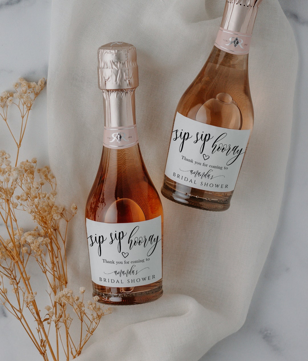 Sip Sip Hooray Champagne Label Template: Editable Bottle Design ...