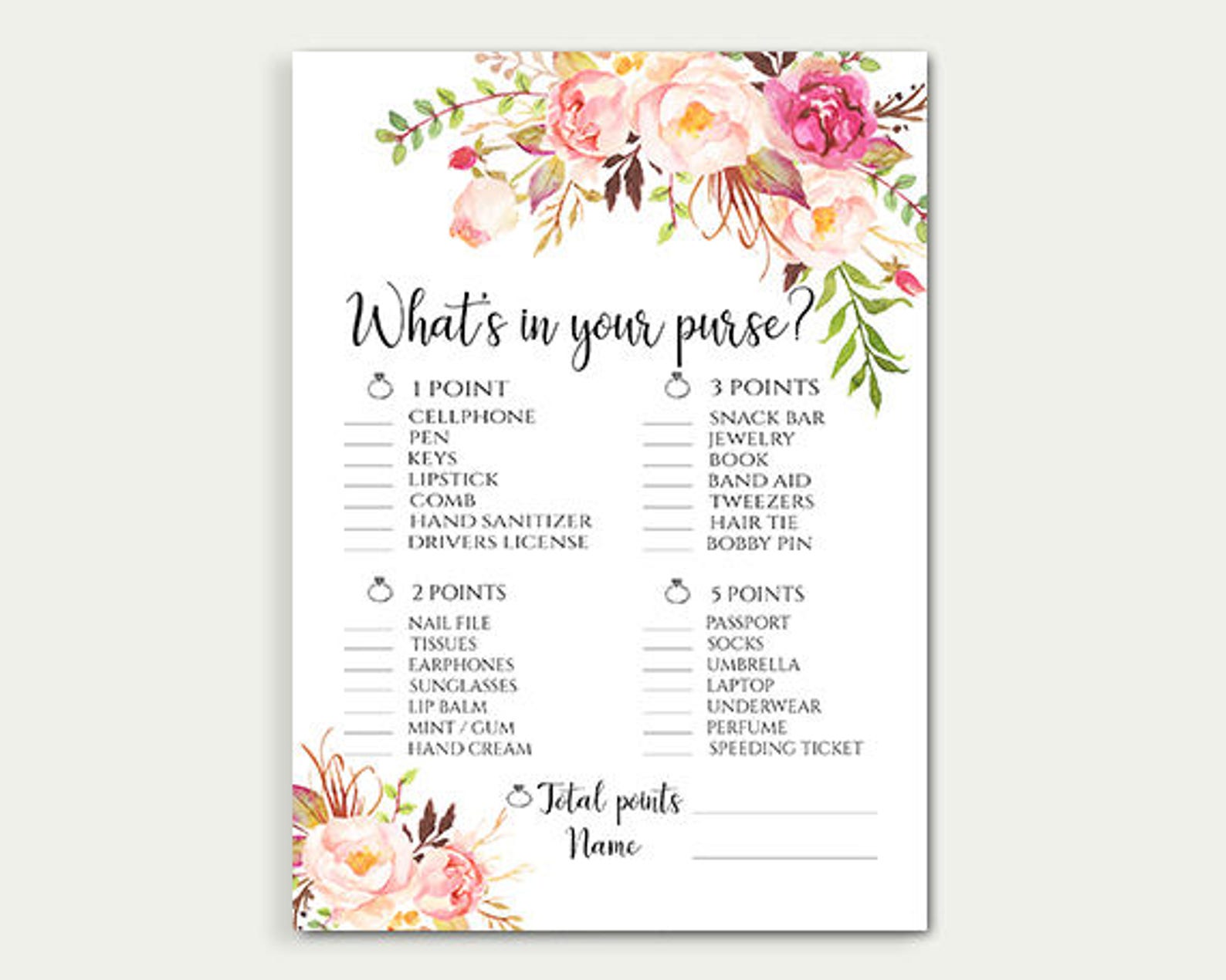 Bridal Shower Games Bridal Shower Game Set Bridal Game Set Etsy