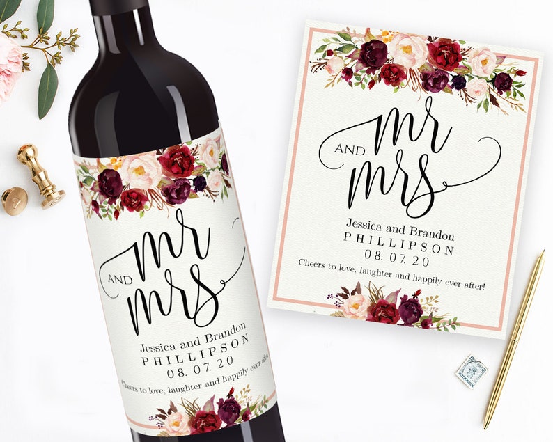 Free Wedding Wine Label Template