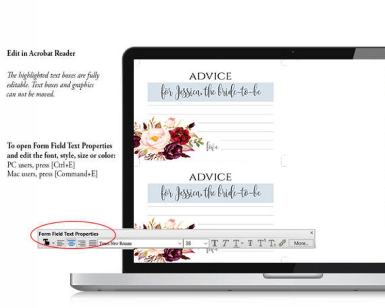 Personalized Advice Card Printable Wedding Advice Cards Etsy