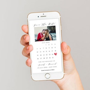 Save the Date Evite, Electronic Save the Date Text Message, Minimalist Wedding Evite, Instant Download, OPM