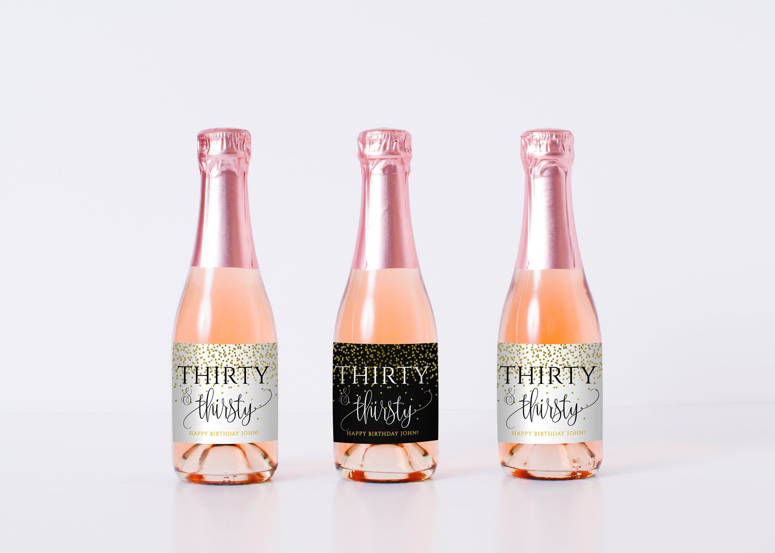 Birthday Mini Champagne Label Printable Mini Wine Labels | Etsy