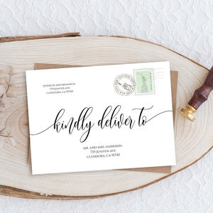 Envelope Address Template, Printable Wedding Envelope Template, Modern Calligraphy, Instant Download, A1, A7 Sizes