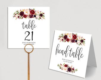 Wedding Folded Table Numbers - Etsy