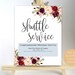 Printable Shuttle Sign Shuttle Service Sign Shuttle Service Printable Wedding Template Instant ...
