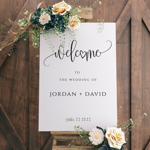 Elegant Wedding Welcome Sign Template: Printable Poster (Instant Download), POPC