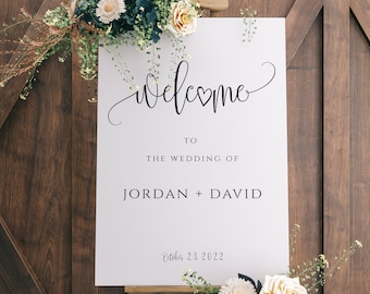 Elegant Wedding Welcome Sign Template: Printable Poster (Instant Download), POPC