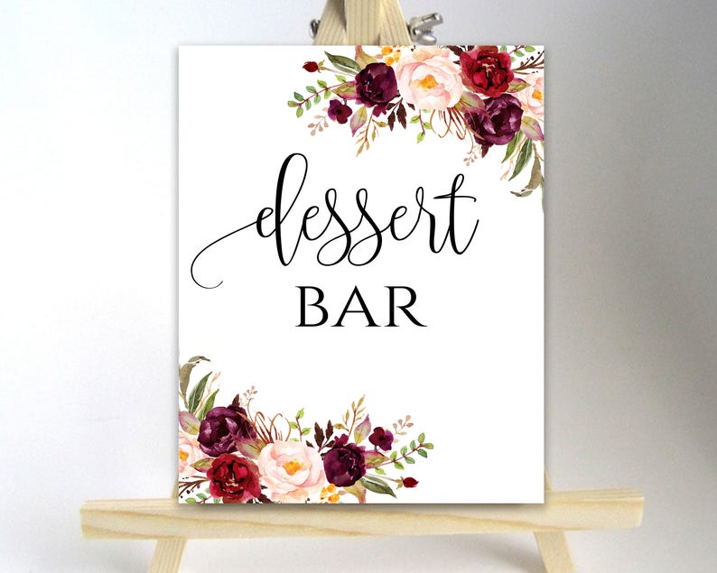 Printable Dessert Bar Sign Dessert Bar Printable Dessert Bar - Etsy