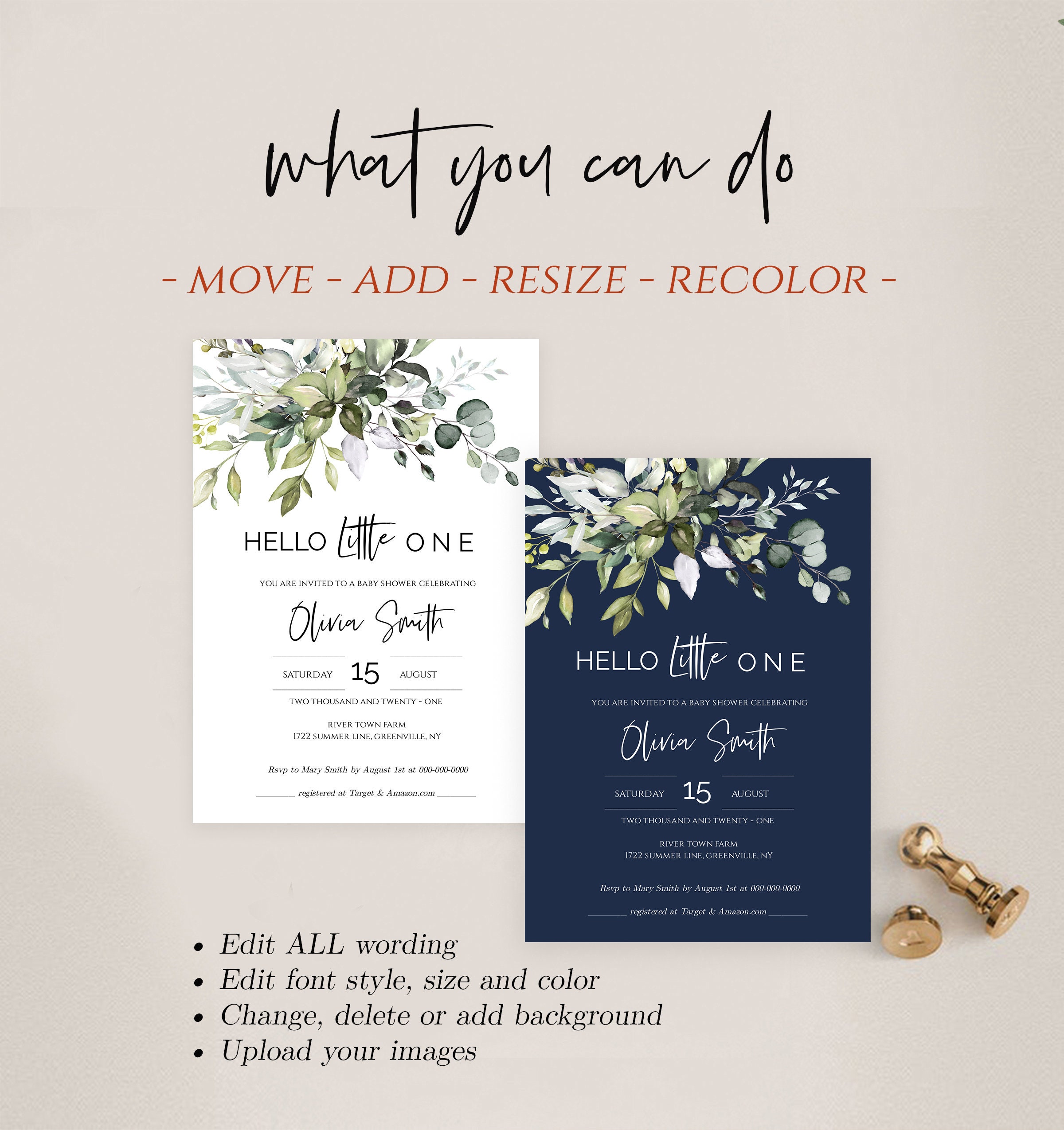 Baby Shower Invitation Printable Couples Baby Shower Etsy