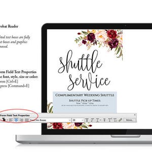 Printable Shuttle Sign Shuttle Service Sign Shuttle Service Printable Wedding Template Instant ...