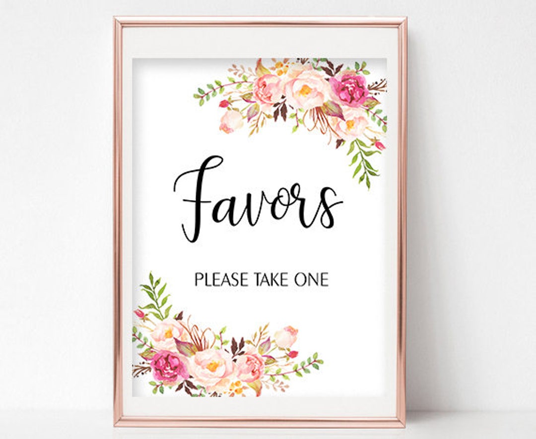 Favors Please Take One Favors Sign Favors Printable Wedding Favors ...