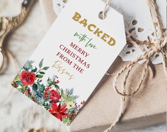 Cookies Tag Template, Printable Cookie Exchange Tags, Christmas DIY, Instant Download, Edit with Templett