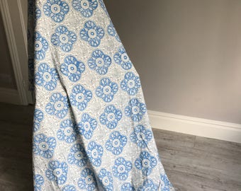 Block print on cotton canvas, ideal for upholstery project