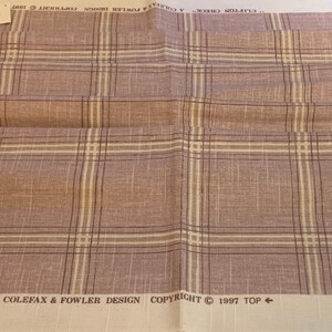 1997 Colefax & Fabric/Clifton Check Design/Linen